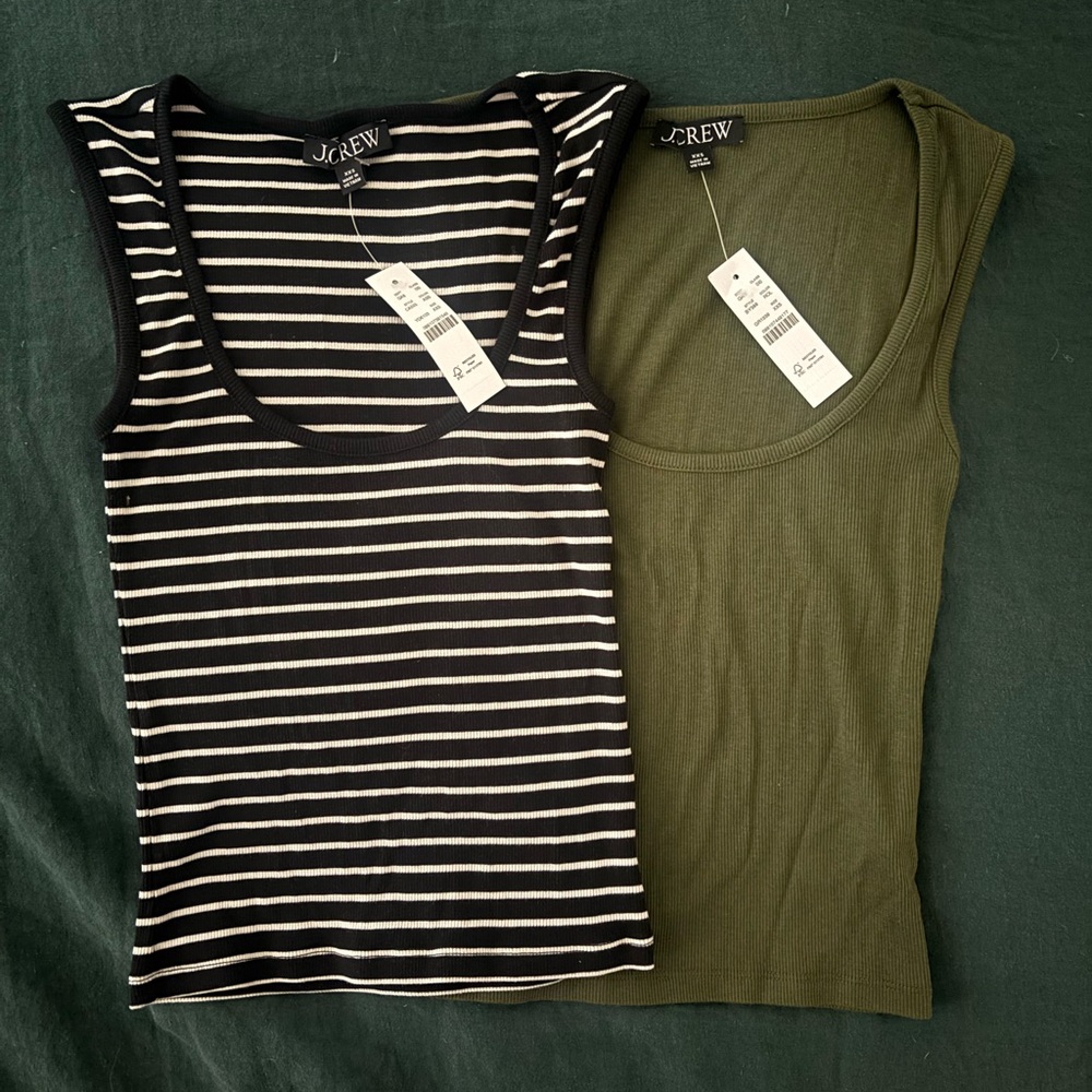 2 NWT J Crew scoop neck tanks